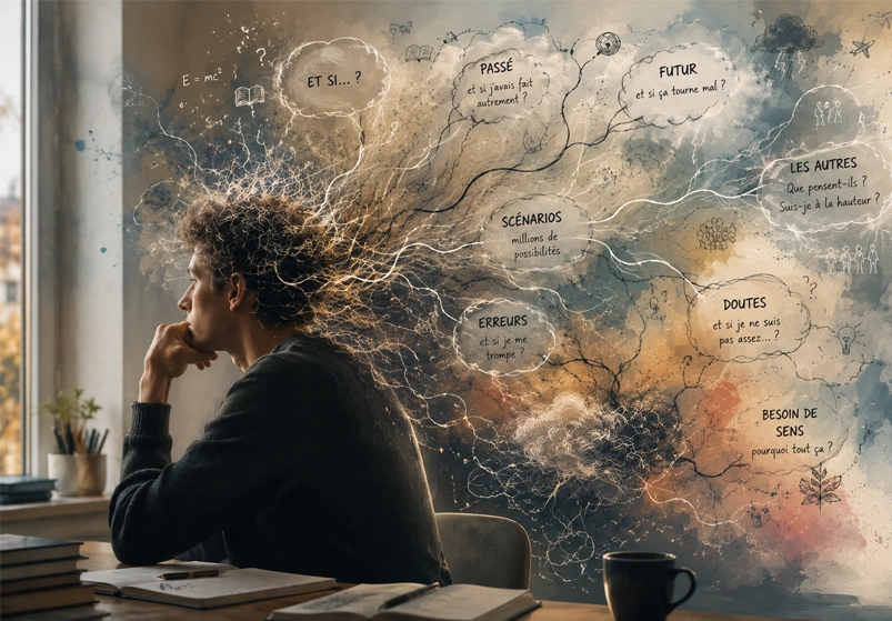 La pensée en arborescence et de l'hypersensibilité émotionnelle chez un adulte HPI sujet aux ruminations