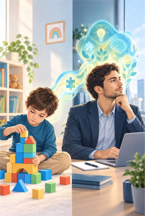 Des signes de l'autisme chez l'enfant et chez l'adulte à Nice : camouflage social (masking) et particularités sensorielles